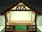 Matha Industries Premium Extra Super Foldable Wooden Crafted Big Size Christmas Crib House (pulkoodu) with Multi-Color LED Lighting Built-in Color-Changing Features and Grass in Convenient Size - Fast Shipping to USA & Canada