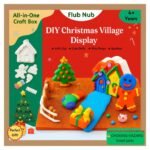 FLUB NUB DIY Christmas Village Kit for Kids | Art & Craft Activity Set | Clay House, Trees, Dolls & Mini Props | DIY Christmas Decoration Kit | Creative Clay Modelling | Gifts for Ages 4?12 - Fast Shipping to USA & Canada