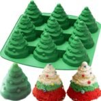 Big Christmas Tree Cake Mold Silicone Soap Epoxy Resin Mold 3D Xmas Tree Moulds for Candle Making Christmas Cake Muffin Baking Tray Chocolate Making DIY Christmas Party Gift Home Party Decoration - Fast Shipping to USA & Canada