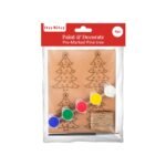 Itsy Bitsy Christmas Pre-Marked Paint and Decorate Kit Christmas Tree | DIY Holiday Craft for Kids & Adults | 2mm Thickness Approx 15.3 x 12.4cm 1pc - Fast Shipping to USA & Canada