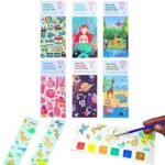 SNAPTRON DIY Return Gifts for Kids Birthday - 6Pcs Magical Painting Books/ Water Paint Book with Brush/ Coloring Drawing Books with Water Paint Color In Each Sheet - Best Birthday Return Gifts In Bulk/ Gift set for kids - Fast Shipping to USA & Canada
