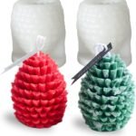 FirstTry Christmas Tree Candle Mold I 3D Fondant Silicone Scented Wax Mould I Succulent Molds | Handmade Candles Making | for Mousse Dessert Soap Cake DIY Decorating (Pine Cone 1 Pcs Mold) - Fast Shipping to USA & Canada