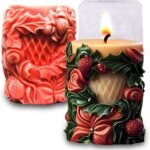 Candle Mould Silicone, Candle Mould, Mould for Candle Making, Christmas Berry Leaf Candle Mold, DIY Candle Making Material, Handmade Soap Craftin, Gift Makers, Home Decorators - Fast Shipping to USA & Canada