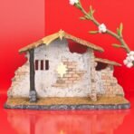 Christmas Crib House Nativity Scene Resin Holy Crib, Christmas Decorations, Christmas Gift, Xmas Crib 27 CM - Fast Shipping to USA & Canada