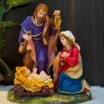 Crystal Bloom Nativity Set | Holy Family Statue | Christmas Crib Set | (7.5 Inch) Multicolor, Resin, Idol - Fast Shipping to USA & Canada