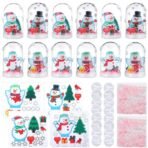 Shappy 12 Set Patriotic Snow Globe Craft Kit for Kids Make Your Own Snow Globes Holiday Glitter Snow Globe Making Kit Plastic DIY Snow Globe Kit for Home Activities (Snowman) - Fast Shipping to USA & Canada