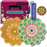 Mandala Art Kit for Adults and Kids | DIY 3D Mirror Wall Decor Kit Inspired by Lippan Art | Complete Craft Kit with Materials | Handmade Art and Craft Gift for Girls Boys | Home Decoration - Fast Shipping to USA & Canada