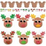 Poen 24 Pcs Christmas Reindeer Craft Kit for Kids Foam Christmas Elk Decorations 6 Different Designs DIY for Christmas Tree Decorations Classroom Activities Holiday Party Supplies - Fast Shipping to USA & Canada