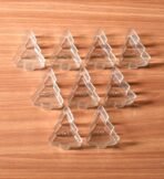 Acrylic Christmas Tree Shaped Tealight Cups (25 Pcs) with 1 Inch Wick (25 Pcs), Polycarbonate Pre-Waxed Empty Tree Shape Tealight Containers/Mould With 25 Candle Wicks (25pcs) for DIY Candle Making - Pack of 25 Pcs - Fast Shipping to USA & Canada