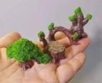 VRB Dec Miniature Showpiece Set for Home Decor, car Dashboard,Valentine,Living Room,Gifts Figurines,Cake Decoration Items,Figurines for Home Decor. (11 Pcs Green Tree Miniatures) - Fast Shipping to USA & Canada - Image 2