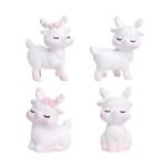 VRB Dec 1 Set Miniature Showpiece Set for Home Decor, car Dashboard,Valentine,Living Room,Gifts Figurines,Cake Decoration Items,Figurines for Home Decor. (4 Pcs Cute Deer Minaiture) - Fast Shipping to USA & Canada - Image 3