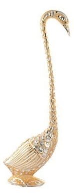 JaipurCrafts Aluminium Pair of Kissing Duck Showpiece, 14 in, Golden, 1 Piece - Fast Shipping to USA & Canada - Image 2