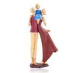 Xtore Gold & Burgundy Resin Family Figurine | Modern Decorative Statue | Parent and Child Design | Living Room, Bedroom, Office Accent - (Pack of 1, Multicolor) - Fast Shipping to USA & Canada - Image 4