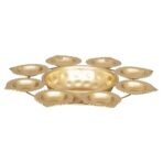 Webelkart Diya Shape Flower Decorative Urli Bowl for Home Decor Bowl for Floating Flowers and Tea Light Candles Home,Office and Table Decor| Decorative Items for Home (Designs-1) - Fast Shipping to USA & Canada - Image 5