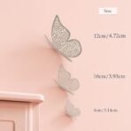 Xtore 12pcs 3D Home Decor Silver Butterfly Beautiful Decor (Shimmer Silver, Set of 12) - Fast Shipping to USA & Canada - Image 4