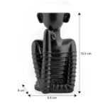 Xtore Modern Abstract Black Resin Figurine | Contemporary Art Piece | Unique Home Decor for Living Room, Office, or Gallery | Sleek and Stylish Design - Black - Fast Shipping to USA & Canada - Image 4