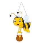 Webelkart Premium Decorative Honey Bee Wall Hanging Wooden Art Decoration Item for Living Room | Bedroom | Home Decor | Gifts | Quotes Decor Item | Wall Art for Hall | MDF Wall Sculpture (10"X7") - Fast Shipping to USA & Canada
