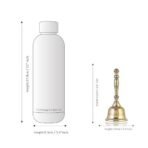 Craftvatika Brass Hand Bell for Pooja Ghanti for Mandir, Home and Office Temple Prayer Bell Ghanti for Decoration (1.6 x 3.8 inches, Golden) - Fast Shipping to USA & Canada - Image 3