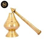 Spray Bottle for Gangajal, Perfume Gulab Pash Sprinklers for Home Temple Pooja Decorative Showpiece - 5 cm (Brass, Gold) - Fast Shipping to USA & Canada - Image 3