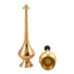 Brass Bottle for Gangajal || Perfume Gulab Pash Sprinklers Gangajal Spray Bottle for Home Temple Pooja (19 cm, 1) - Fast Shipping to USA & Canada - Image 5