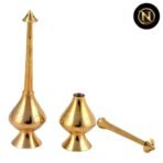 Spray Bottle for Gangajal, Perfume Gulab Pash Sprinklers for Home Temple Pooja Decorative Showpiece - 5 cm (Brass, Gold) - Fast Shipping to USA & Canada - Image 4