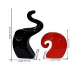CraftVatika Home Decor, Home Decoration Item for Living Room, Elephant Pair Showpiece for Hall, Drawing Room,Valentine,Housewarming,Wedding,Birthday Gifts, Home Office Desk Wall Shelf Decor Items - Fast Shipping to USA & Canada - Image 3