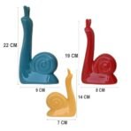 Xtore Modern Lucky Snail Family Ceramic Statues for Home Decor (Pack of 3, Multi-Coloured) - Fast Shipping to USA & Canada - Image 4