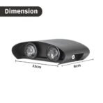 One94Store LED Outdoor Wall Light Pack of 1 | Warm White (WW) 2 -Way Wall Lamp | 4W Aluminium Body, Rainproof & Shockproof, Decorative Step/Pathway/Light Fixture - Fast Shipping to USA & Canada - Image 3