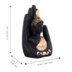 Craftvatika Golden Handcrafted Palm Buddha Idol for Home,Office and Gifts - Palm Buddha Hand Statues for Living Room Mandir Pooja Room Living Room Diwali Decor - Fast Shipping to USA & Canada - Image 3