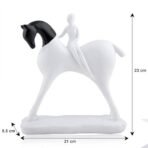 Xtore Modern Artistic Horse and Rider Figurine | Resin Home Decor Accent | Unique Art Piece for Living Room, Office, or Entryway | Elegant and Sleek Design - Fast Shipping to USA & Canada - Image 5