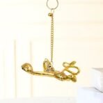 CraftVatika Metal Flying Hanuman for Car Door Window Hanging, Metal Hanuman Ji Idol for Car Dashboard Hanging (5 Inches Height, Golden) - Fast Shipping to USA & Canada - Image 3