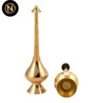 Spray Bottle for Gangajal, Perfume Gulab Pash Sprinklers for Home Temple Pooja Decorative Showpiece - 5 cm (Brass, Gold) - Fast Shipping to USA & Canada - Image 5