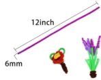 VRB Dec 100 Pcs Pipe Cleaner for Craft Flower - Chenille Stems for DIY Crafts Decorations Creative School Projects,DIY Art Projects and Creative Activities. (100 Pcs Multicolor Pipe Cleaner) - Fast Shipping to USA & Canada - Image 2