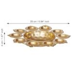 Webelkart Diya Shape Flower Decorative Urli Bowl for Home Decor Bowl for Floating Flowers and Tea Light Candles Home,Office and Table Decor| Diwali Decoration Items (Gold Plated) - Fast Shipping to USA & Canada - Image 5