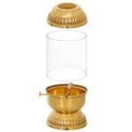 Webelkart Premium Pure Brass Akhand Diya with Adjustable Bati for Puja, Jyot Diya for Diwali Decor,100% Pure Brass Diya for Home, Oil Wick Lamp Deepak ( 10" Inches ) - Fast Shipping to USA & Canada - Image 5