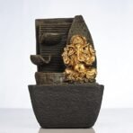 Global Grabbers Polyresin Table Top Indoor Outdoor Water Fall Fountain with LED Lights Home Decor Decoration Gift Gifting Items-GOL_BRO-SF22-(000) - Fast Shipping to USA, Canada & India - Image 3