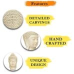 Global Grabbers New face Head Buddha Statue showpiece Idol Home Decor Items for Living Room and Gifts-STN-DB6 - Fast Shipping to USA, Canada & India - Image 3