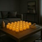 Xtore Votive Melted Electric Flameless Candles | Perfect for Home DECOR, mandir, Date Nights Gifting - (Pack of 24) - Fast Shipping to USA & Canada - Image 4