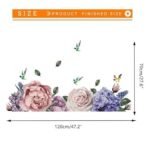 Xtore Peony Rose Peel and Stick Wallpaper for Wall Decor (Pack of 1, Multi) - Fast Shipping to USA & Canada - Image 4