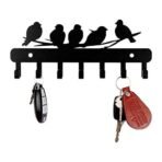 Sehaz Artworks Metal Key Holder for Home | Bird Key Hooks | Key Holder for Home Decor Stylish | Key Stand for Wall (7 Hooks, Black) - Fast Shipping to USA & Canada - Image 2