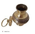 KADAM Brass Gangajal Kalash (Pack of 1) Creations Brass Gangajal Kalash/lota Brass | Kalash for Pooja, Brass Gangajal lota, Kamandal | - Fast Shipping to USA & Canada - Image 2