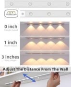 One94Store 40cm Motion Sensor Under Cabinet LED, 400mAh Battery, Dimmable USB Rechargeable Closet Lamp, Wireless Stick-On for Wardrobe, Kitchen, Stairs (Pack of 1) Yellow - Fast Shipping to USA & Canada - Image 5