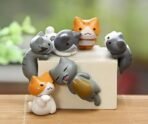 VRB Dec 1 Set Miniature Showpiece Set for Home Decor, car Dashboard,Valentine,Living Room,Gifts Figurines,Cake Decoration Items,Figurines for Home Decor. ((6 Pcs Lazyy Cat Miniature)) - Fast Shipping to USA & Canada - Image 4