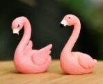 VRB Dec 1 Set Miniature Showpiece Set for Home Decor, car Dashboard,Valentine,Living Room,Gifts Figurines,Cake Decoration Items,Figurines for Home Decor. ((4Pcs Pink Flamingo Miniature)) - Fast Shipping to USA & Canada - Image 4