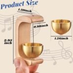 VRB Dec 1 Pcs Door Bell Magnetic Shopkeeper?s Bell - Wood & Brass Door Chime for Shop,Restaurant,Refrigerator & Home,Dopamine Door Bell, Self-Adhesive Magnetic Doorbell. (1 Pcs Standard Design) - Fast Shipping to USA & Canada - Image 2