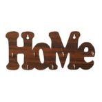 JaipurCrafts "Home" Designer Wood Key Holder (30.48 cm x 13 cm x 0.4 cm) Pack of 7 Hooks, Brown - Fast Shipping to USA & Canada - Image 2