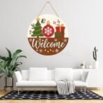 Webelkart Antique Christmas Decoration Wooden Wall Hanging Ornaments for Home | Living Room | Office | Christmas Party Xmas Decor (10" Inches) - Fast Shipping to USA & Canada - Image 5