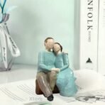 Xtore Beautiful Hand Painted Medium Size Resin Sitting Romantic Couple (Pack of 1, Multicolor) - Fast Shipping to USA & Canada - Image 3