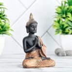 Global Grabbers New Namaste Praying Buddha Statue showpiece Idol Home Decor Items for Living Room and Gifts-BRO_BLK-DB14 - Fast Shipping to USA, Canada & India - Image 3