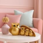 Xtore Golden Owl Family (Mother & Child) for Home Decor (Pack of 1, Golden) - Fast Shipping to USA & Canada - Image 5